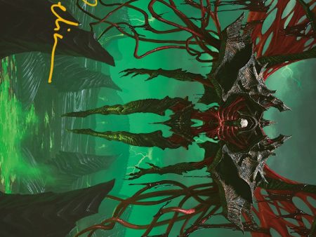 Archfiend of the Dross Art Card (Gold-Stamped Signature) [Phyrexia: All Will Be One Art Series] For Discount