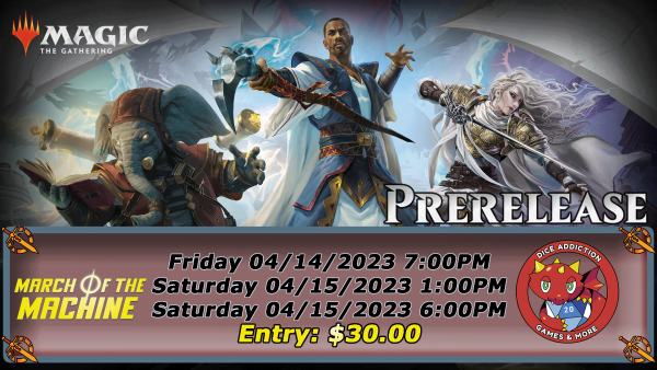 Magic The Gathering: March of the Machine Prerelease Weekend - Saturday Evening ticket Online Sale