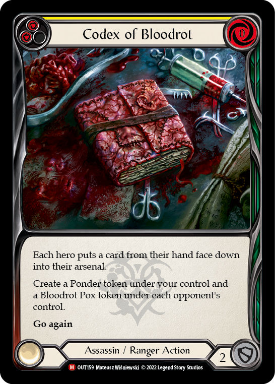 Codex of Bloodrot [OUT159] (Outsiders)  Rainbow Foil For Cheap