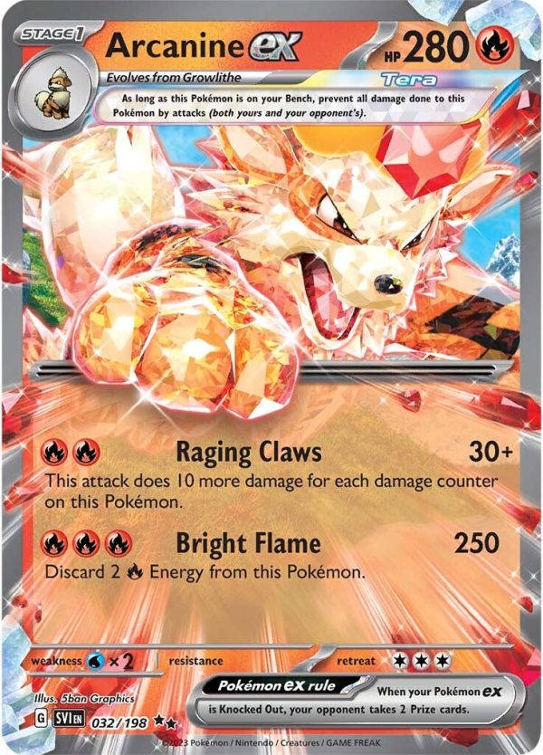 Arcanine ex (032 198) [Scarlet & Violet: Base Set] For Cheap