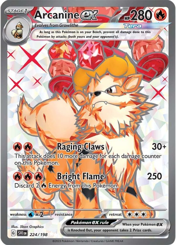 Arcanine ex (224 198) [Scarlet & Violet: Base Set] Fashion