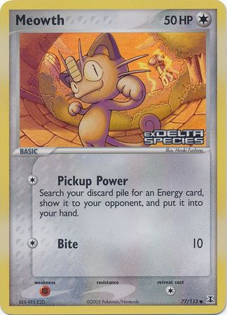 Meowth (77 113) (Stamped) [EX: Delta Species] Online now