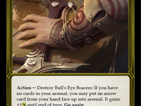 Bull s Eye Bracers (Golden) [FAB102] (Promo)  Cold Foil Supply