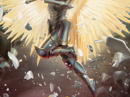 Archangel Elspeth Art Card (Gold-Stamped Signature) [March of the Machine Art Series] on Sale