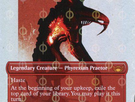 Urabrask, Heretic Praetor (Borderless Concept Praetors Step-and-Compleat Foil) [Phyrexia: All Will Be One] For Cheap