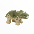 Olive Green Baby Triceratops (tan underside) For Sale