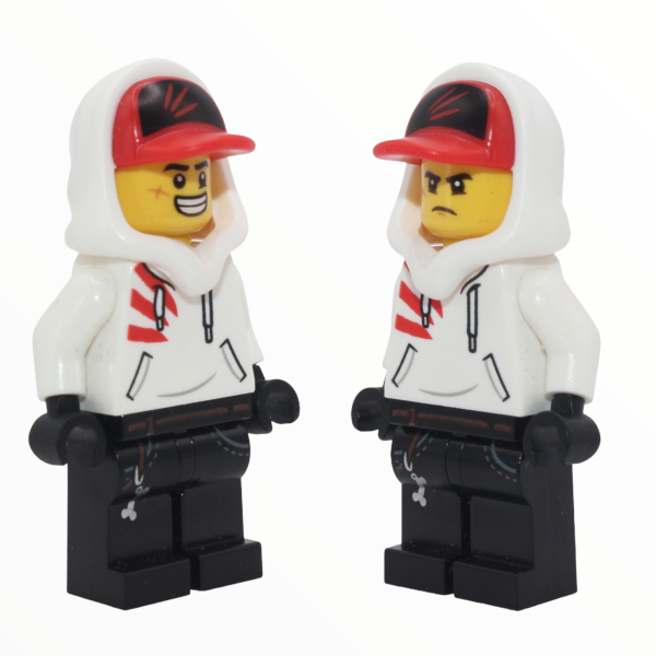 Jack Davids (white hoodie, cap, large smile   angry) Cheap