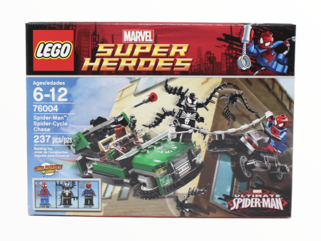 Retired Set 76004 Marvel Super Heroes Spider-Man: Spider-Cycle Chase For Sale